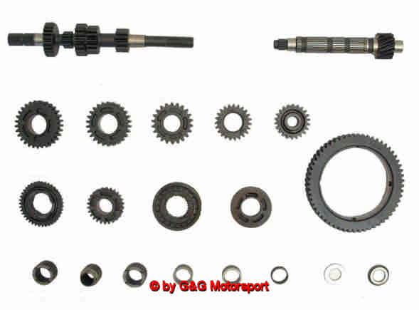 Zahnradsatz unsynchronisiert Race, mit Endübersetzung 12 x 58